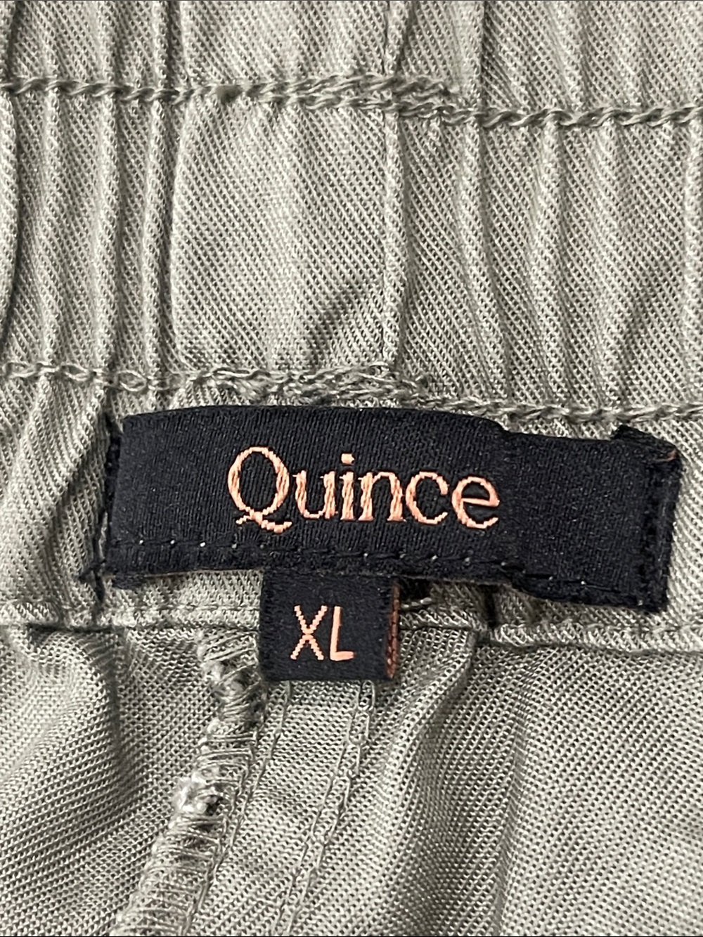 Quince Vintage Wash Tencel Wide Leg Pants Olive Size XL - Picture 8 of 9